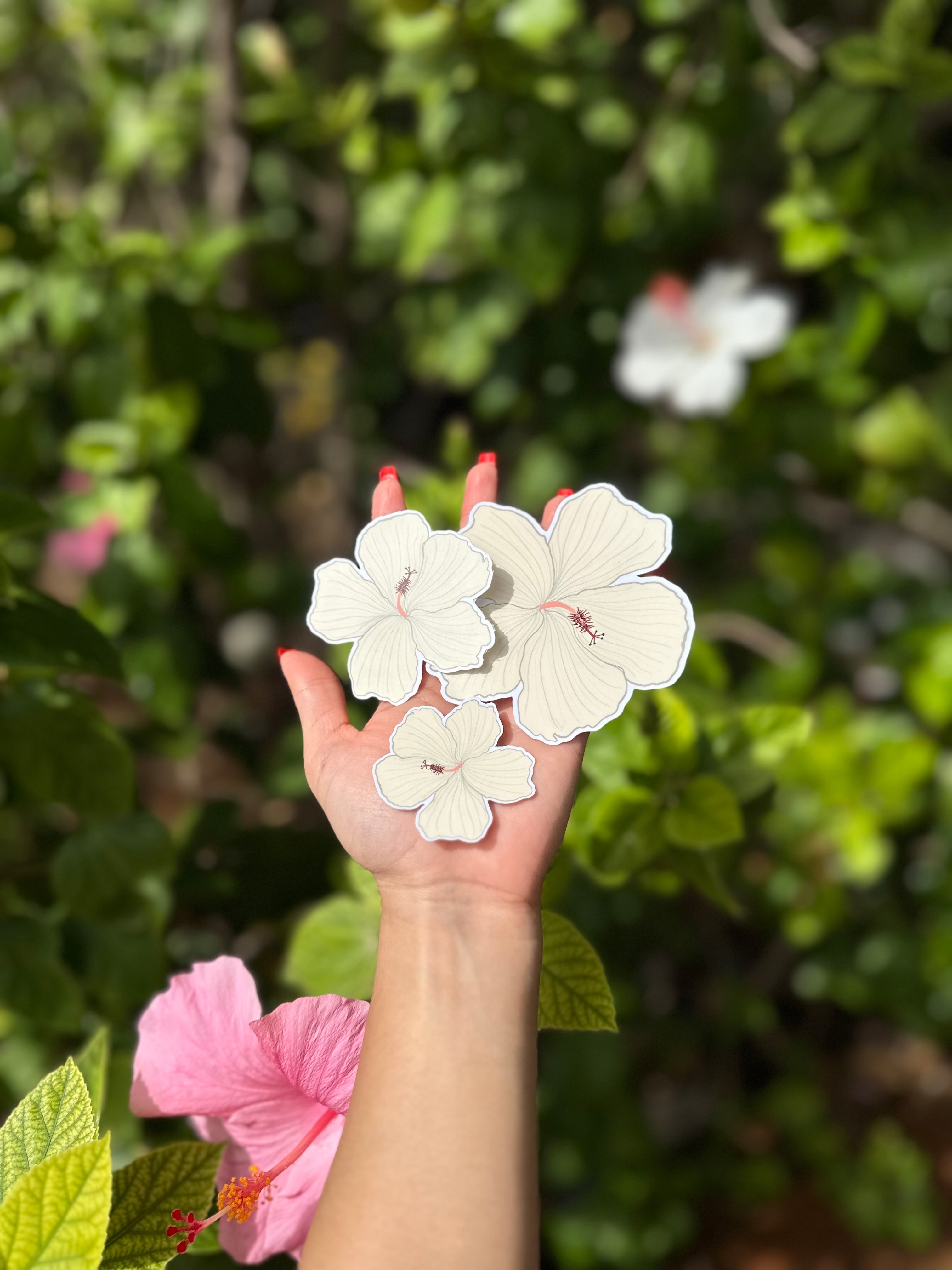 Hibiscus Flower Sticker