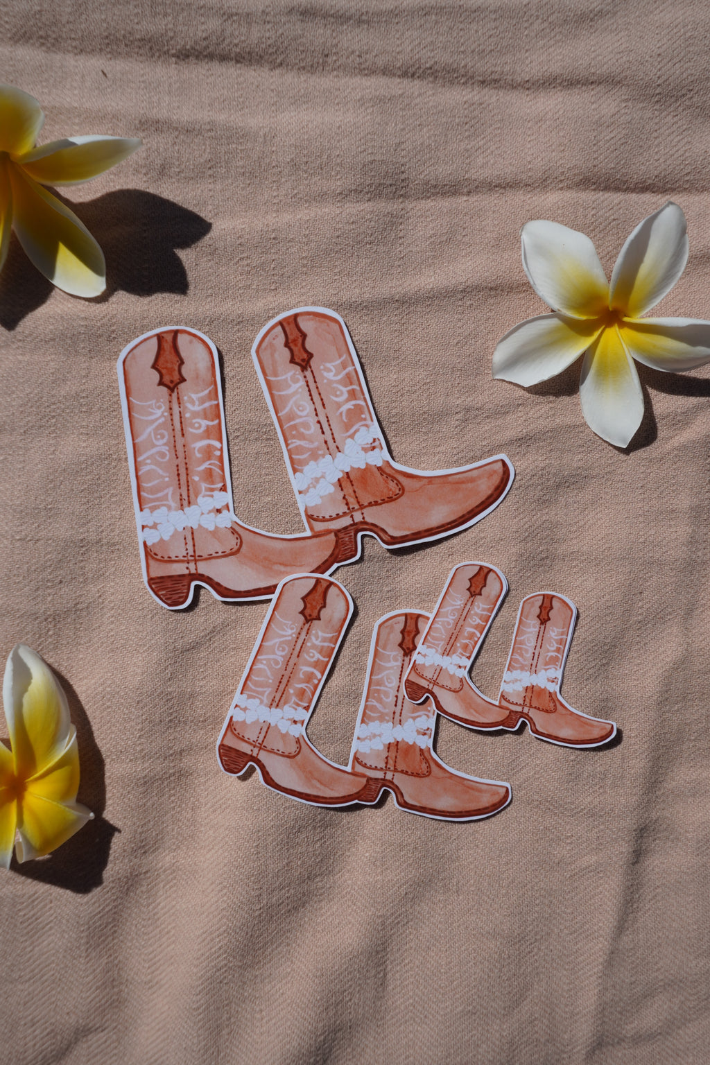 Cowgirl Boots - Crown Flower Lei