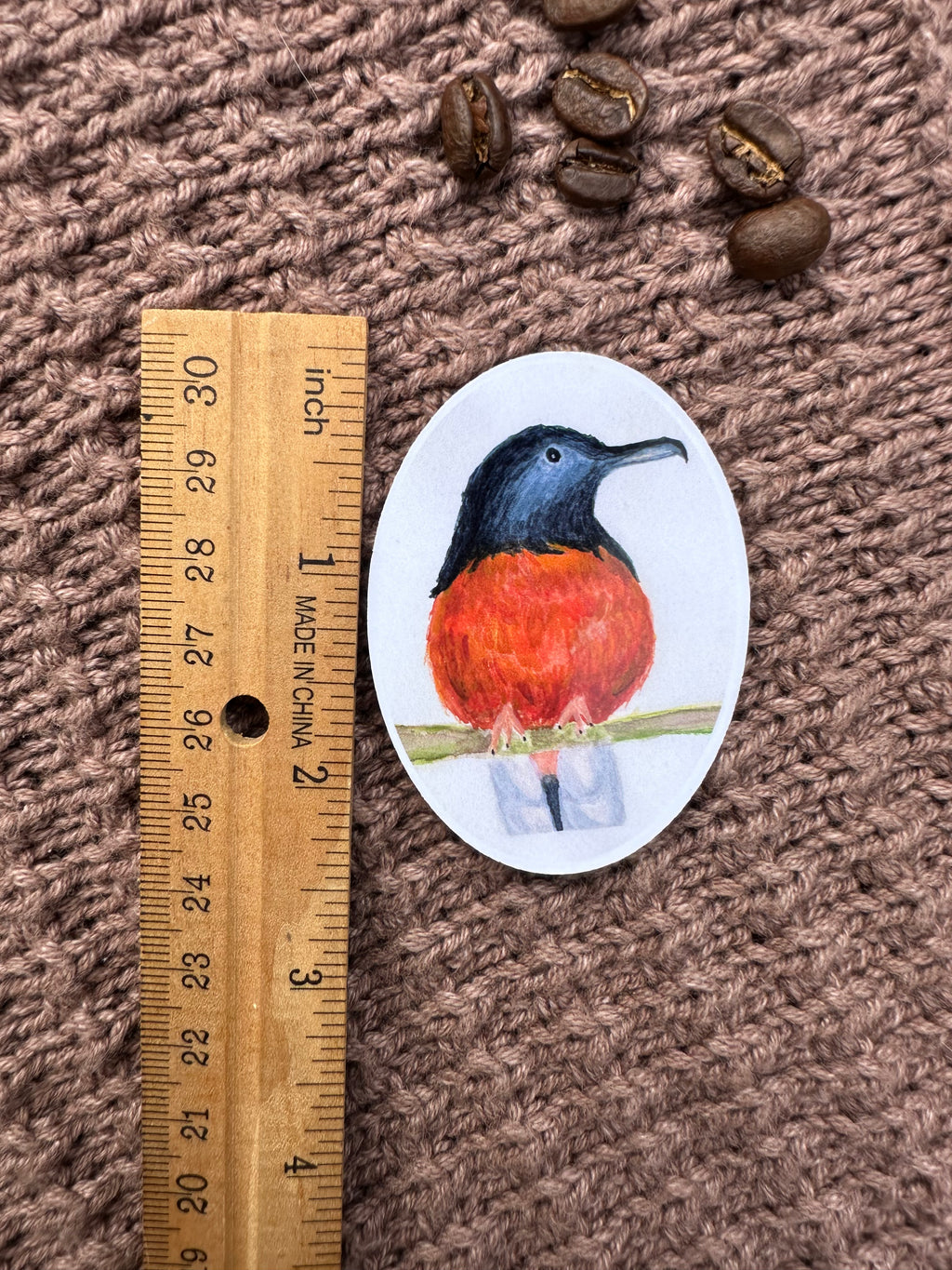 White-Booty Shama Sticker