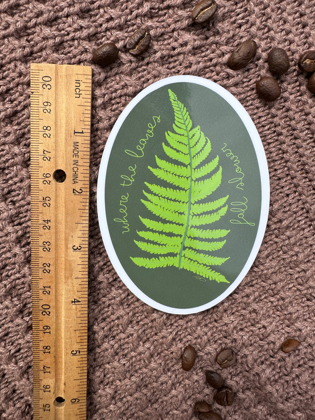 Falling Fern Sticker