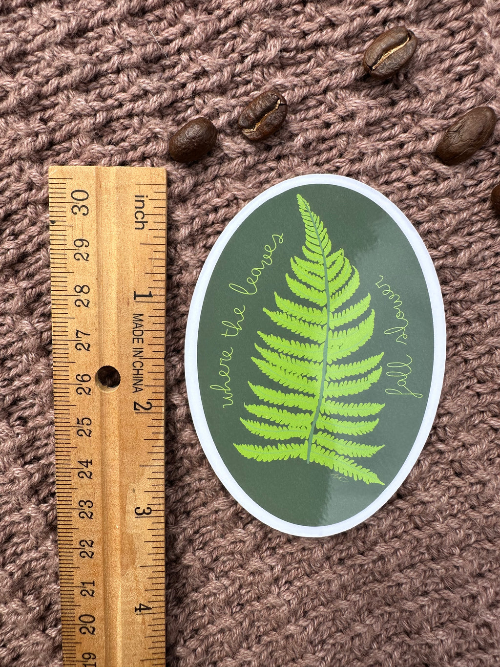 Falling Fern Sticker