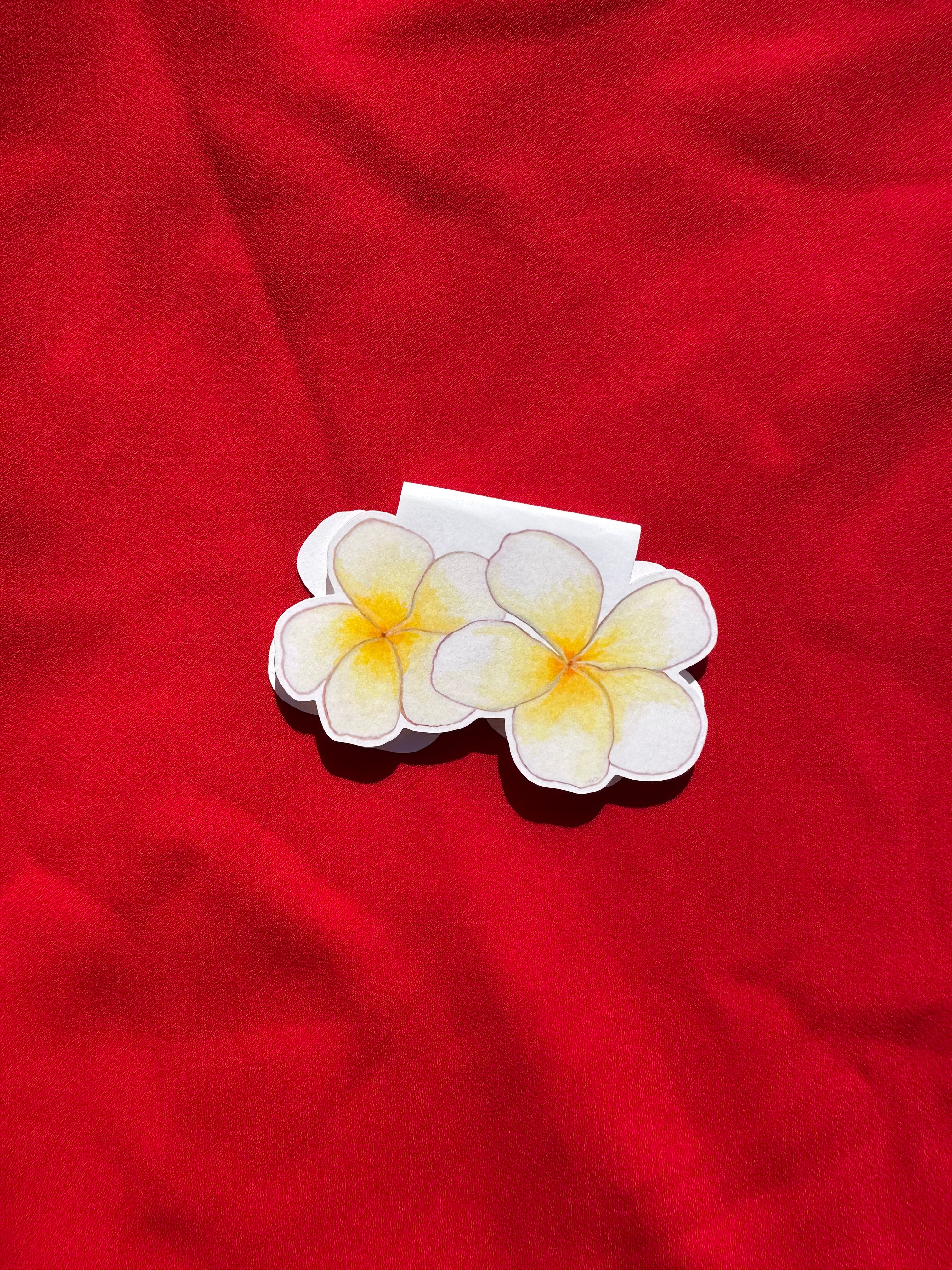 Double Plumeria Magnetic Bookmark