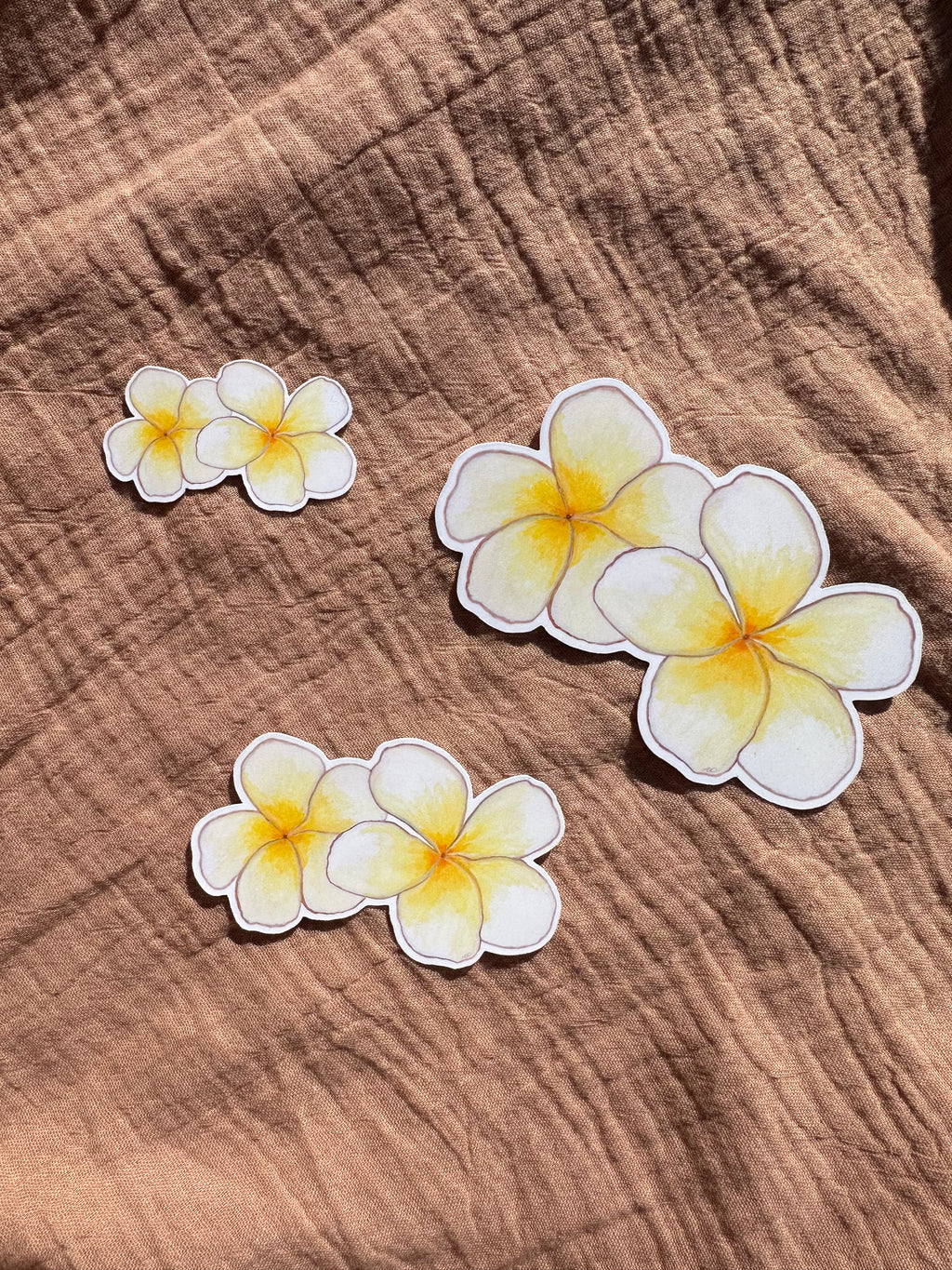 Double Plumeria Sticker
