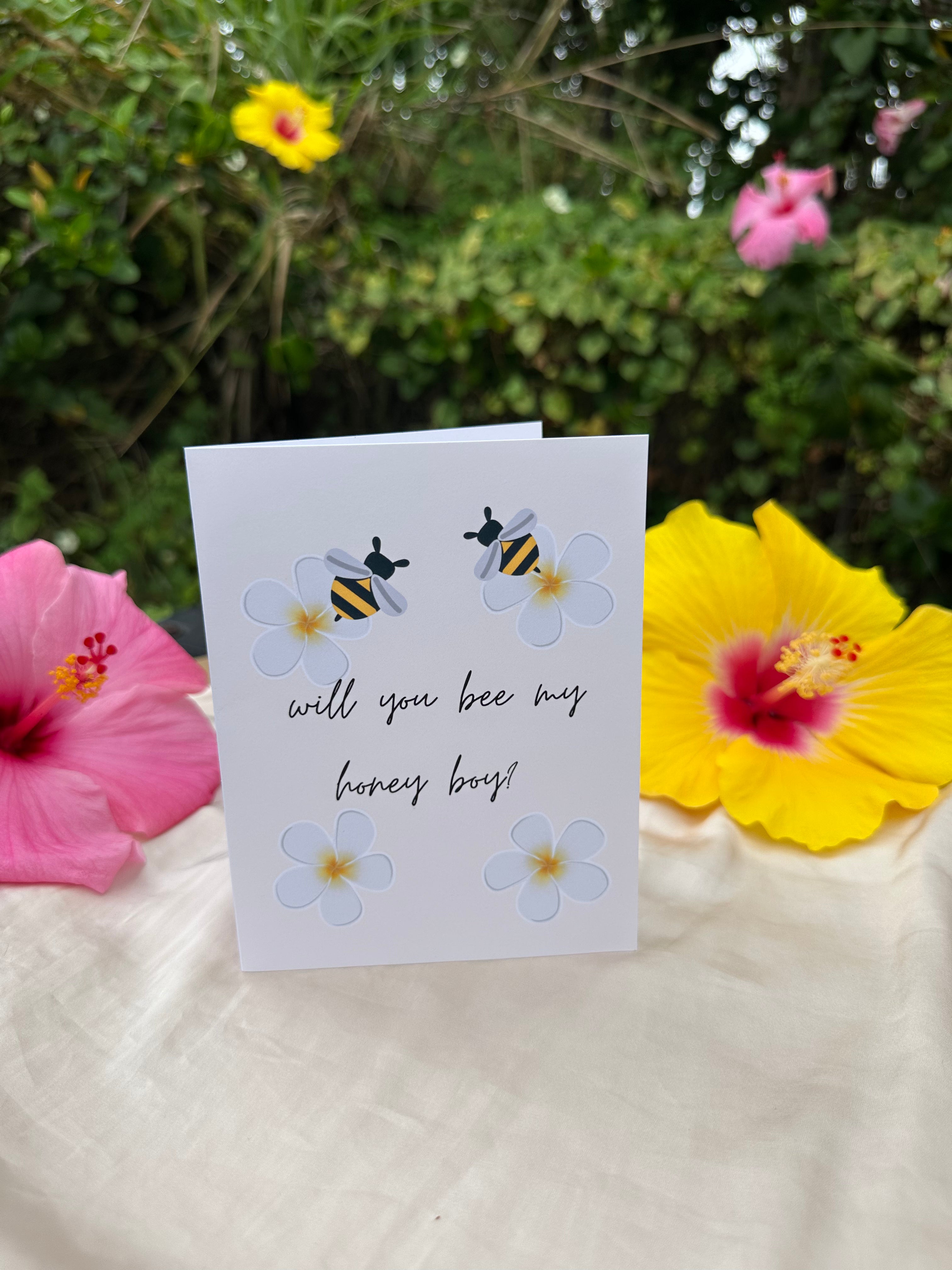 "Will you bee my honey boy?" Greeting Card