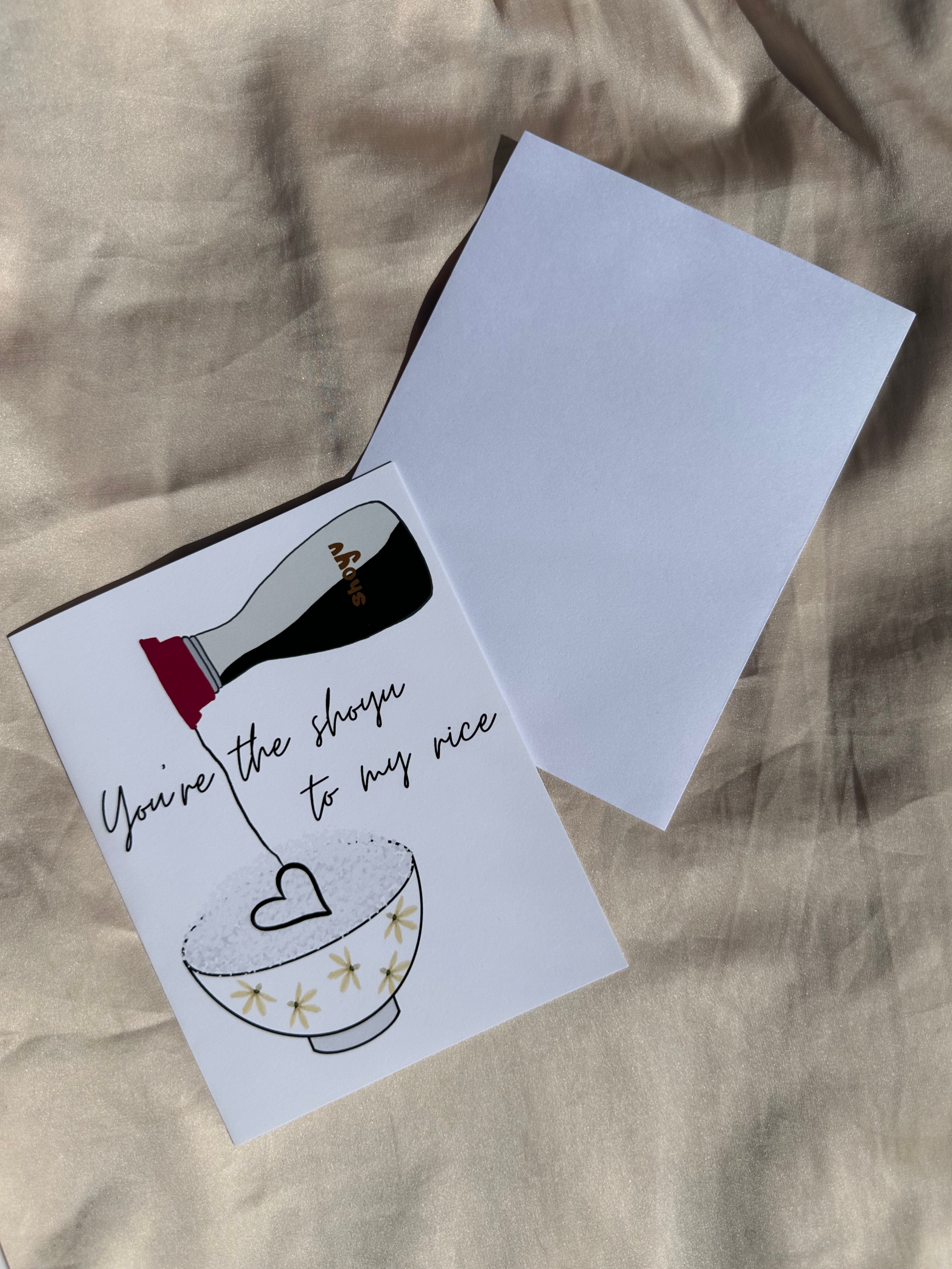 "You're the shoyu to my rice" Greeting Card