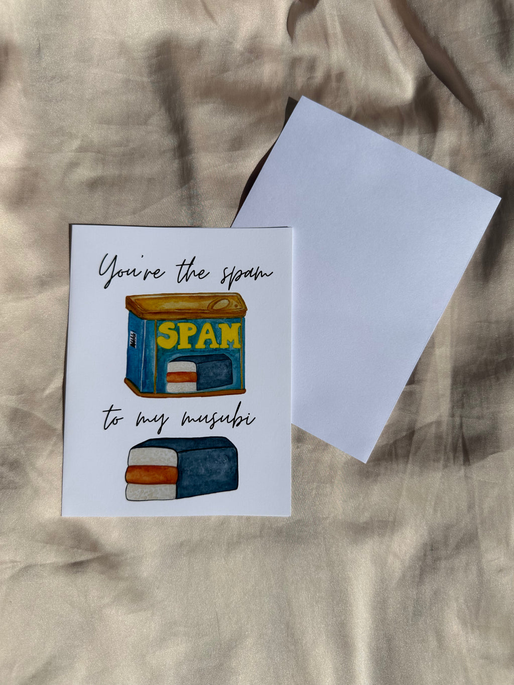 "You're the spam to my musubi" Greeting Card