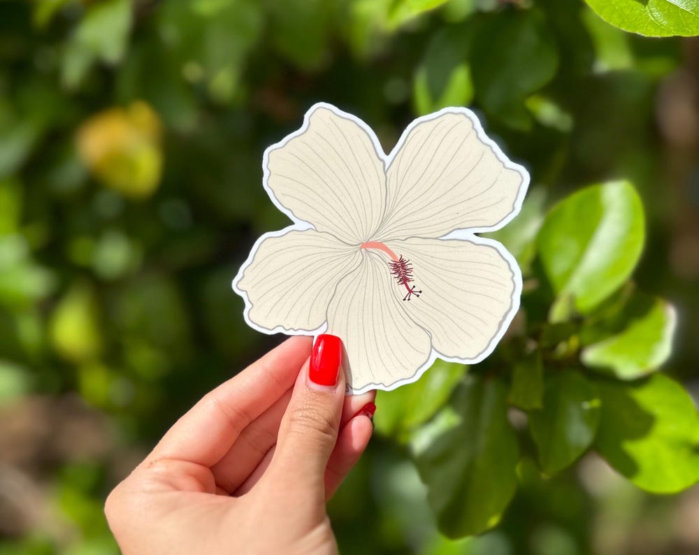 Hibiscus Flower Sticker