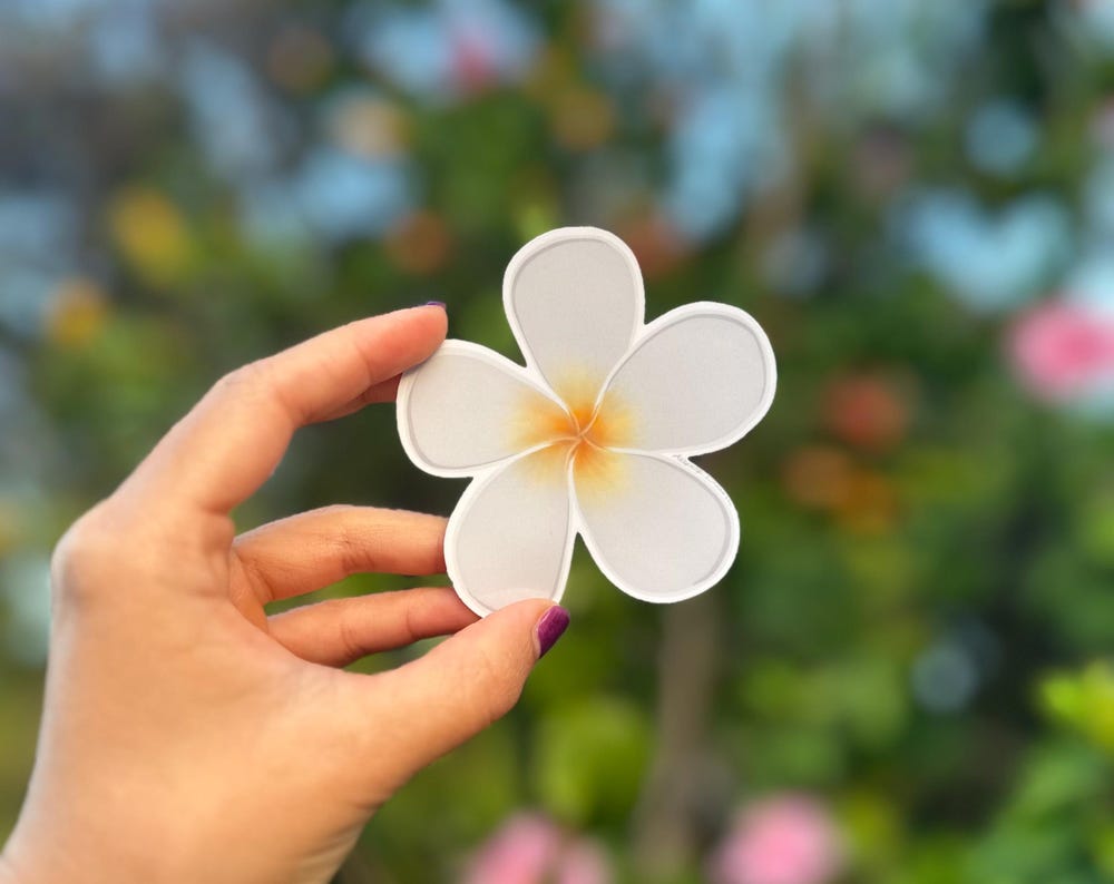 Plumeria Flower Sticker