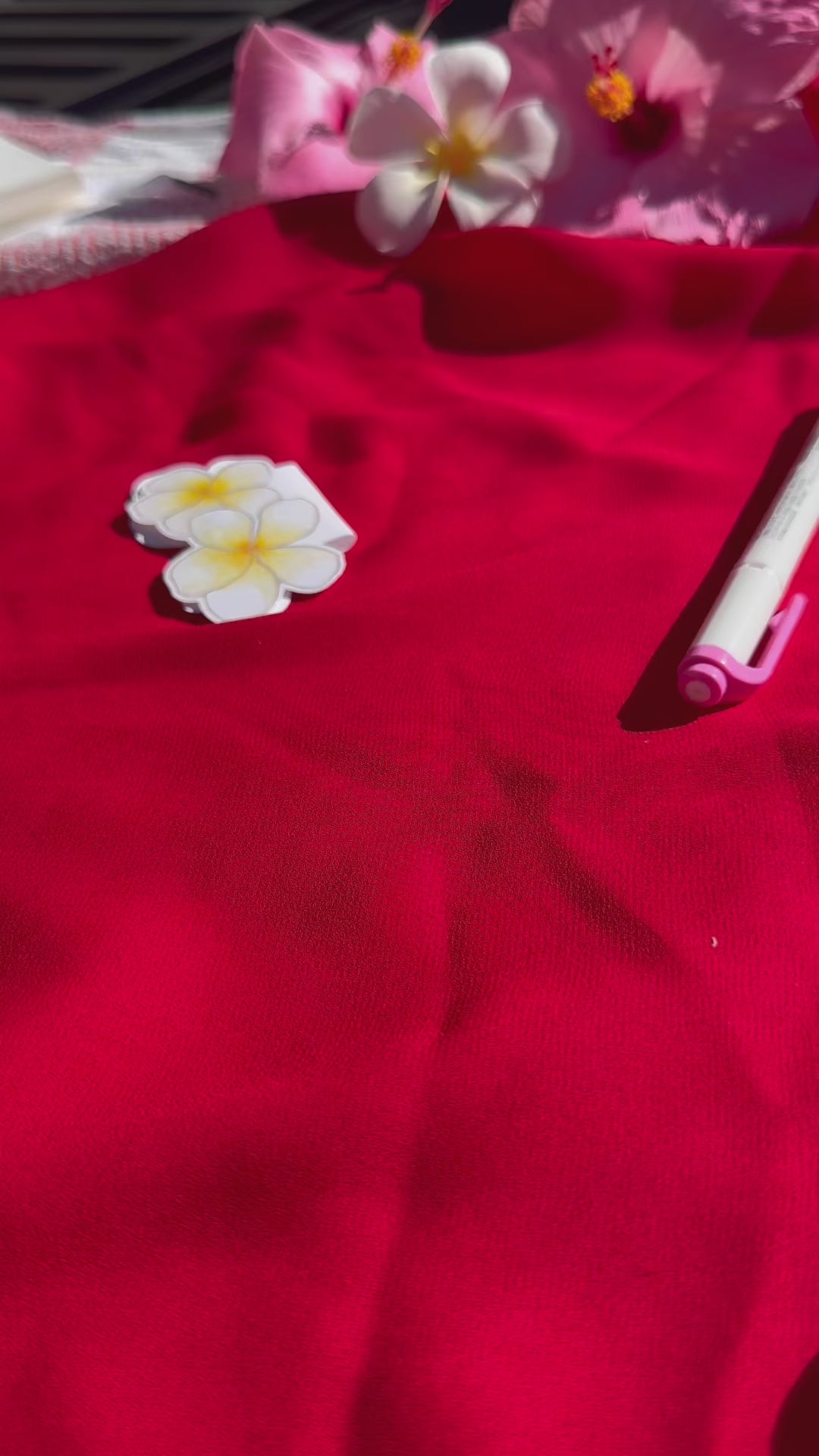 Double Plumeria Magnetic Bookmark