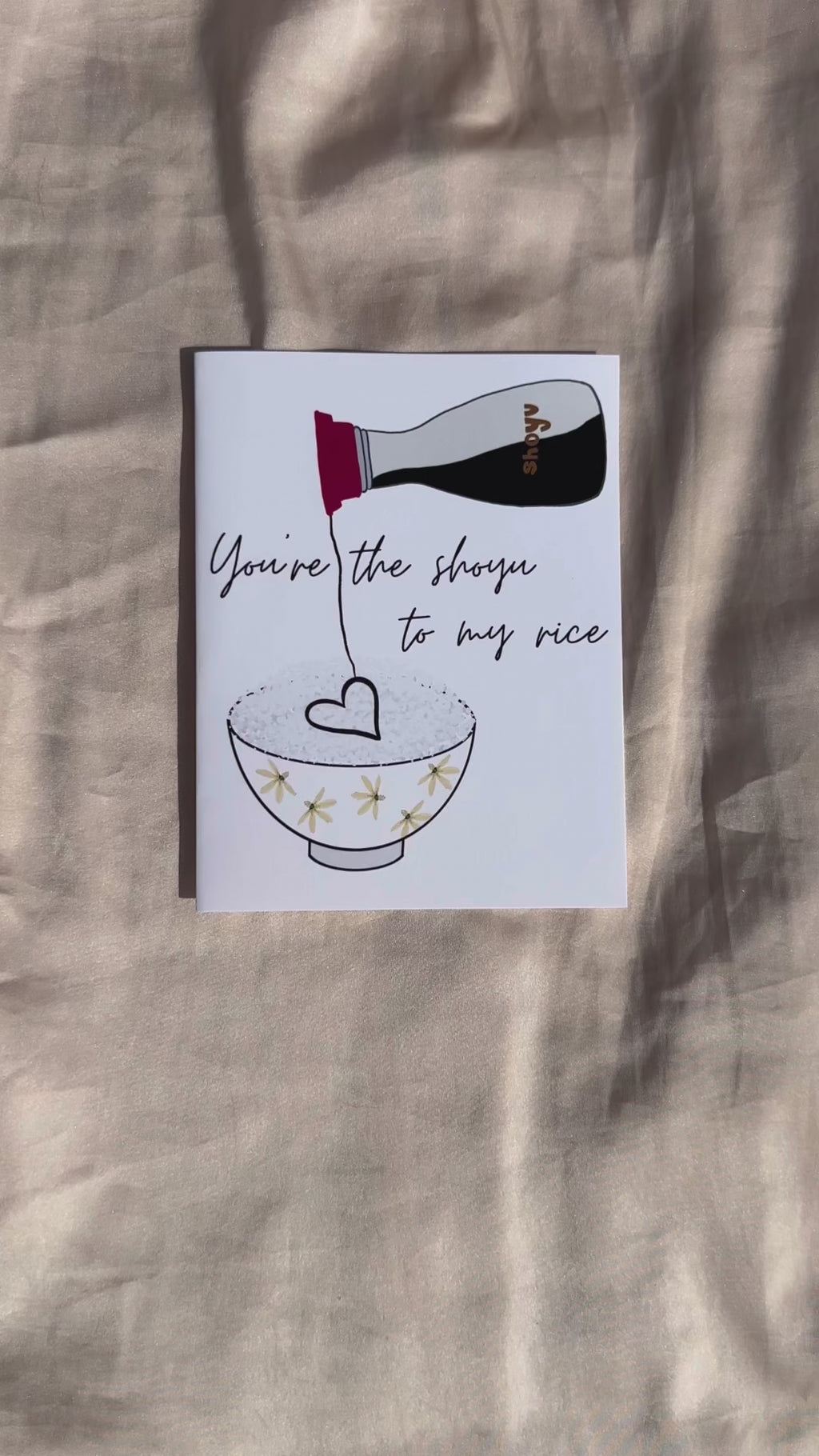 "You're the shoyu to my rice" Greeting Card