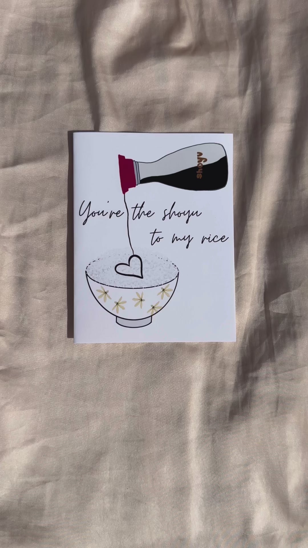 "You're the shoyu to my rice" Greeting Card