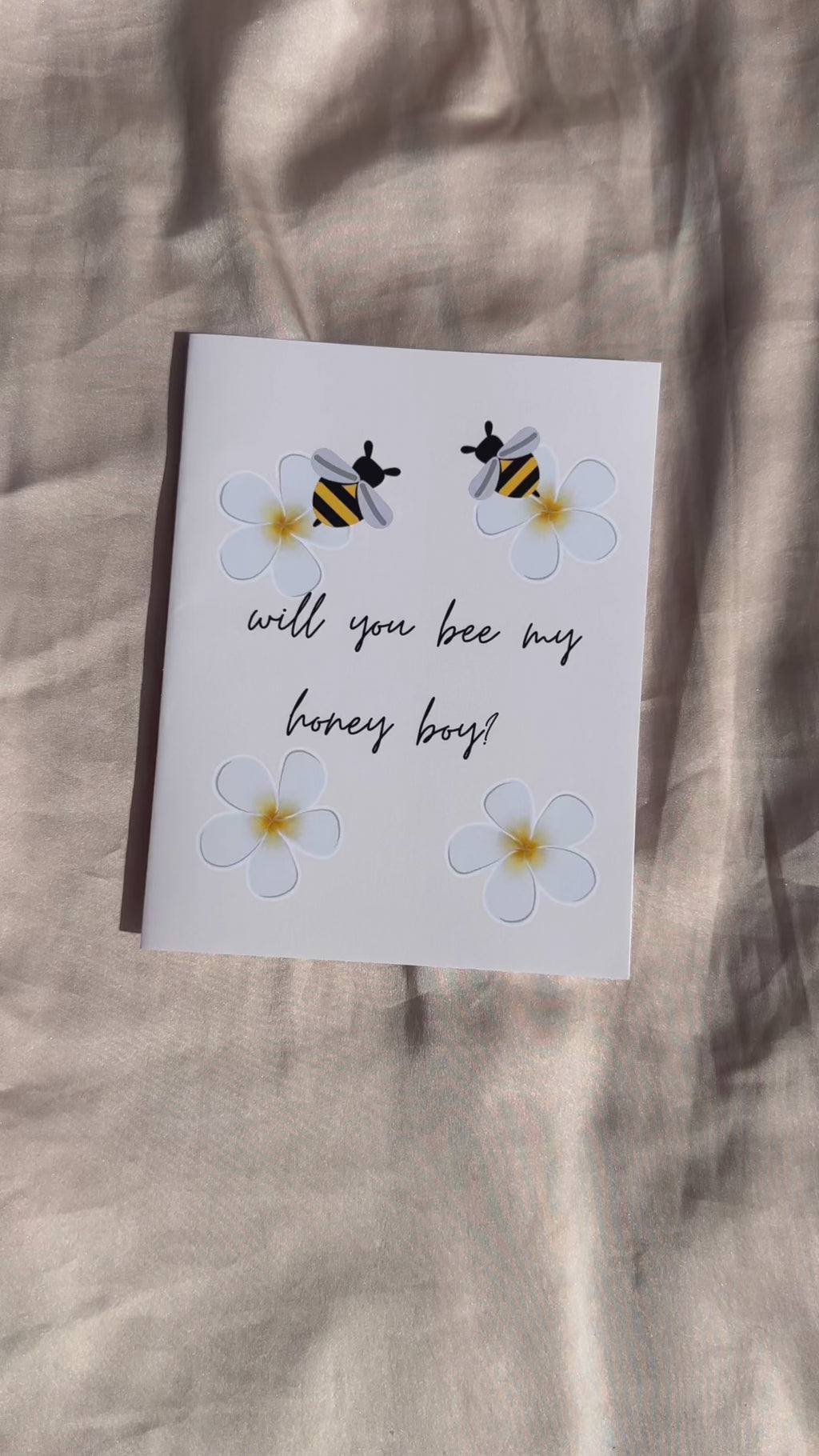 "Will you bee my honey boy?" Greeting Card