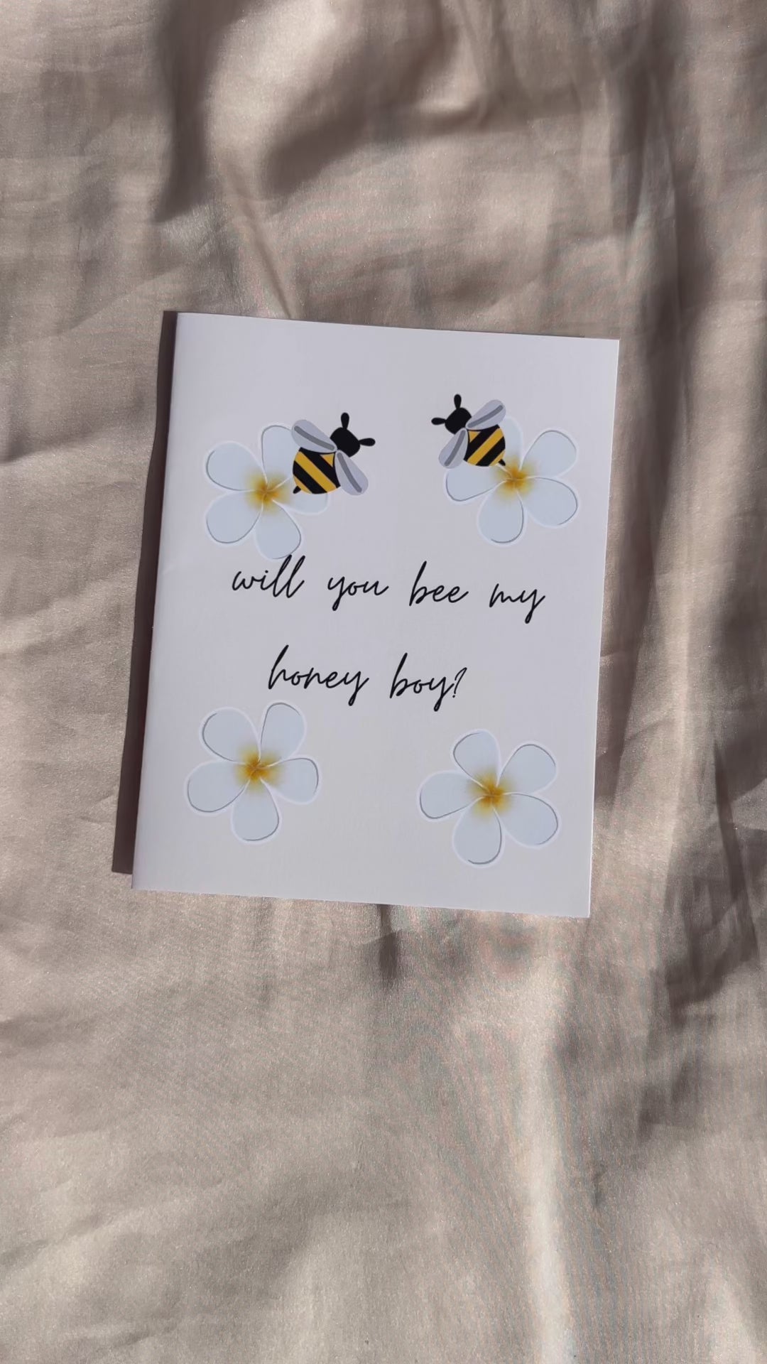 "Will you bee my honey boy?" Greeting Card