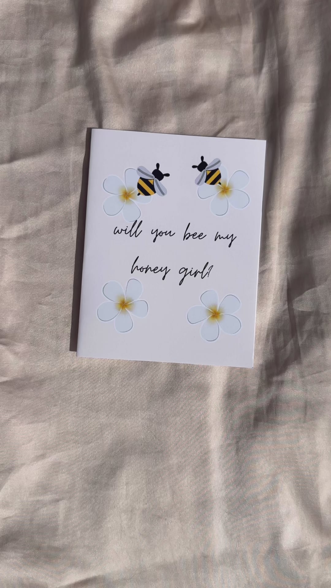 "Will you bee my honey girl?" Greeting Card